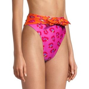 •Farm Rio Maxi Leopard Patch Bikini Bottom•